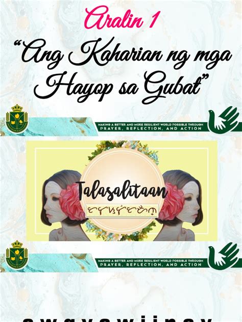Lesson 1 // Kaharian ng mga Hayop sa Gubat .